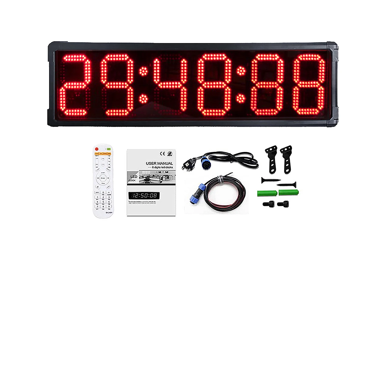 Wasserdichte automatische Zeit synchrone Uhr, Countdown-Wand LED-Uhr,  Outdoor-Nutzung, neue Ankunft, 2 PCs, 5 in, 2023 - AliExpress