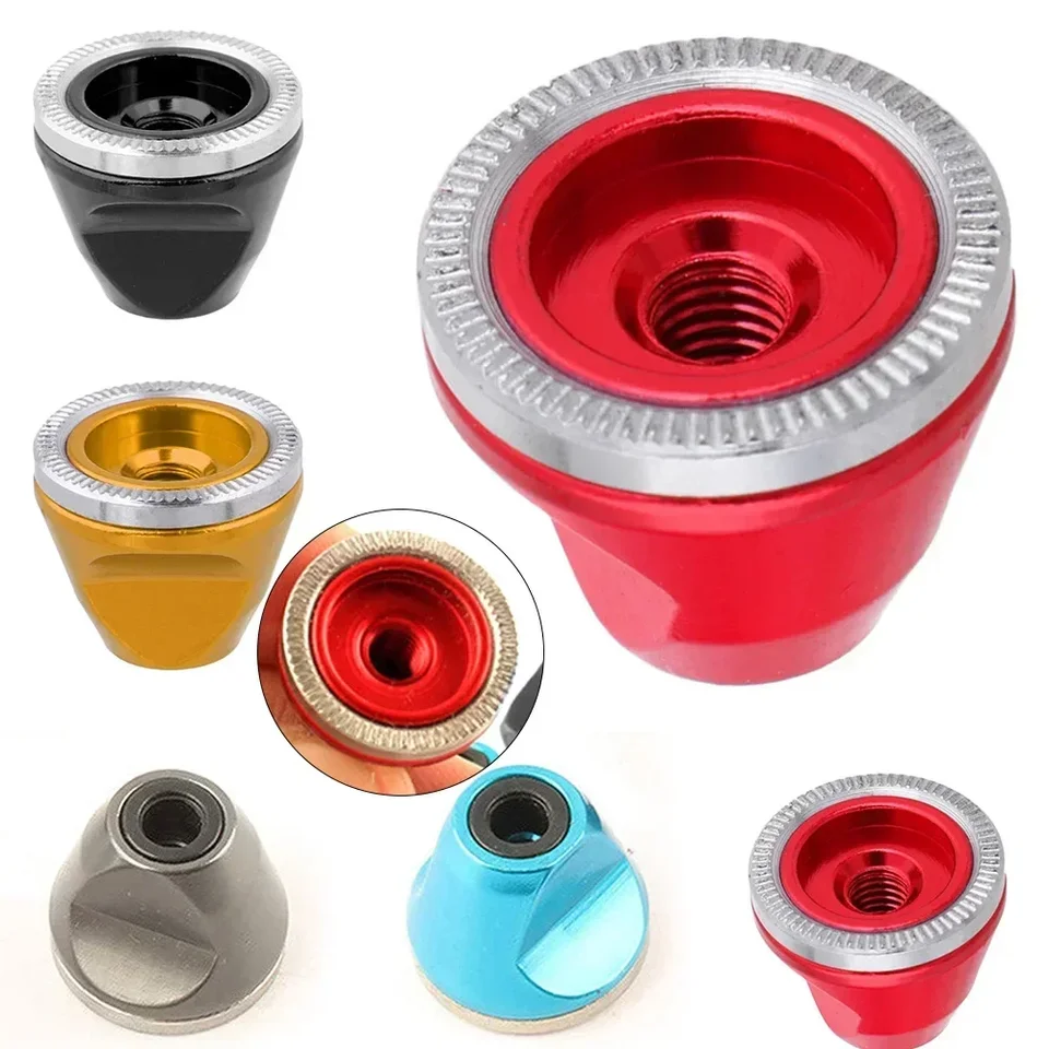 Écrou De Moyeu M5 Antidérapant Pour Vélo - Alliage Aluminium, Couleurs Assorties - Compatible Dégagement Rapide - 5