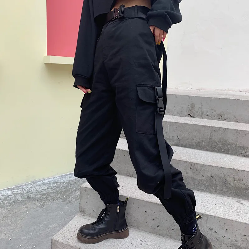 New Corset Halen Pants Large Pocket Women's Elastic High Waist Loose Street Wear Summer Work Wear Pants Hip Hop Jogging Pants