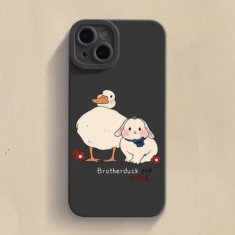 Cartoon Doubt Duck Soft Shockproof Phone Case Bumper Back Cover