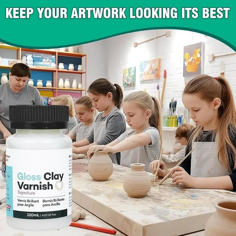 20/60ml Clay Sculpture Sealant Glossy Clay Varnish for Polymer or Air Hardening Clear Gloss Varnish Clay Gloss Varnish
