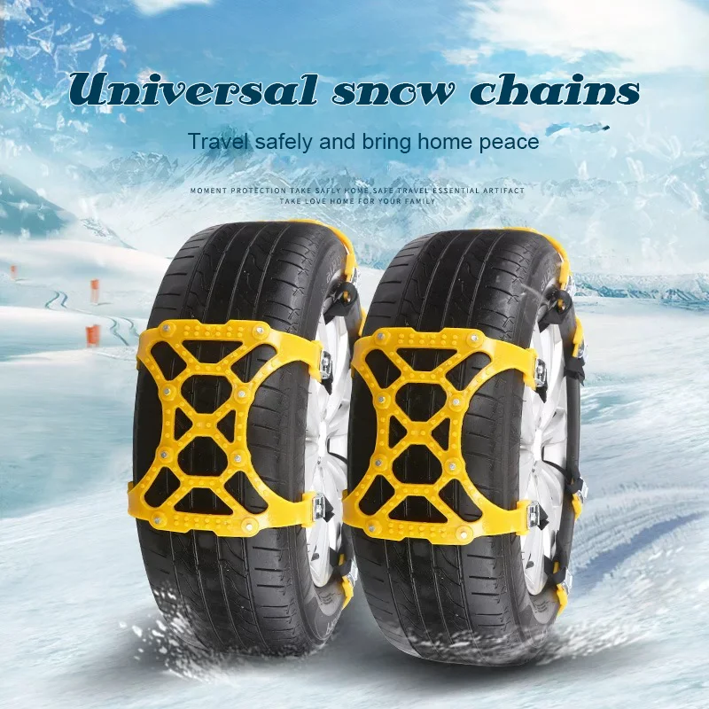 3pcs Car Snow Tire Chains Mud Tyre Wheels Thick Anti-Skid Belt For Car/SUV/Truck Portable Easy to Mount Emergency Traction Car