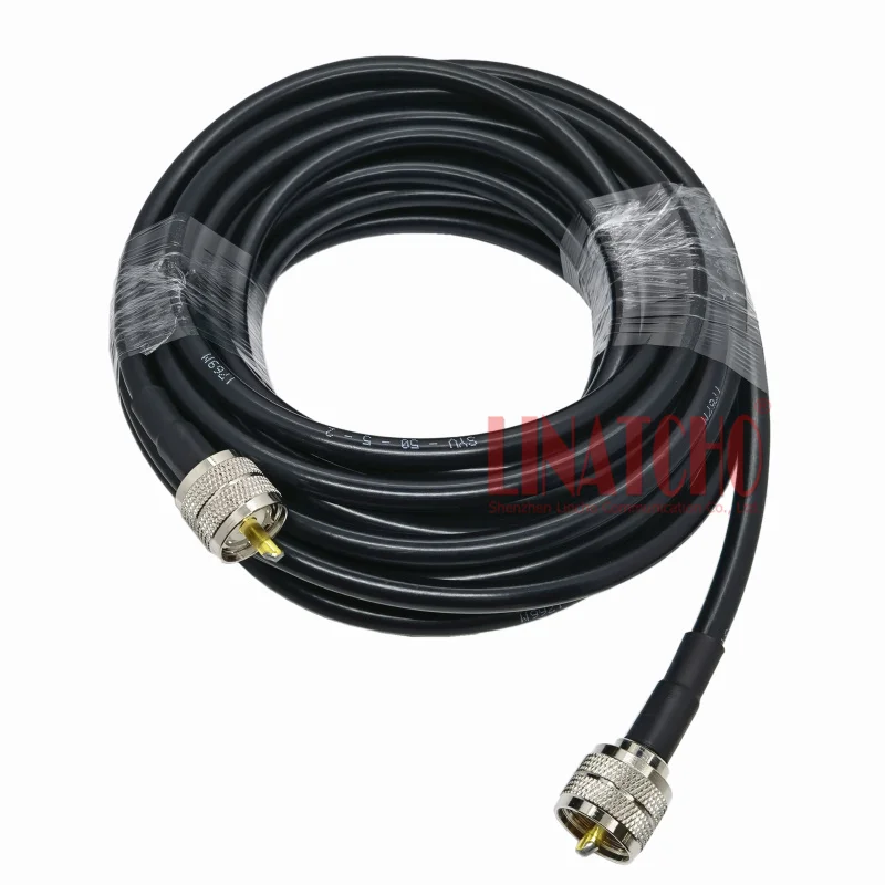 8 Meters 5D-FB PL259 Male Marine Navigation AIS VHF Radio Repeater FRP Antenna Coaxial Cable retevis 50 7 pure copper low loss coaxial extend cable 25 meters feeder for walkie talkie repeater sl16 connector rt9550 rt92