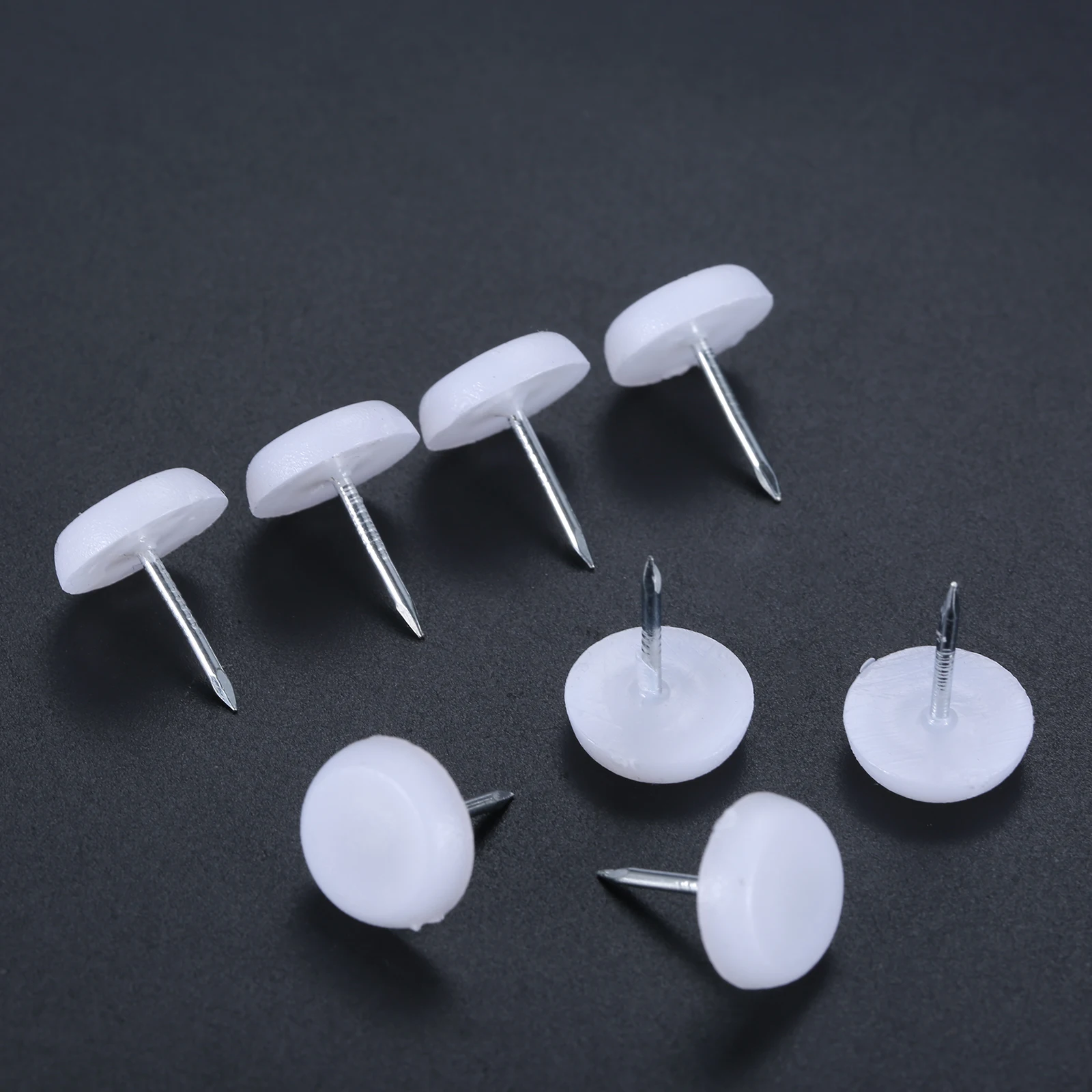 Furniture Leg Pads Furniture Pads 100Pc 14mm Furniture Feet Plastic Glide Nails Chair Table Leg Protector Pad White Anti Slip Furniture Foot Mats Chair Legs Cover