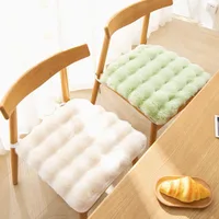 Warm Rabbit Plush Plush Chair Seat Non Slip Thickened Winter Chair Pads Square Chair Seat Pads Home 2