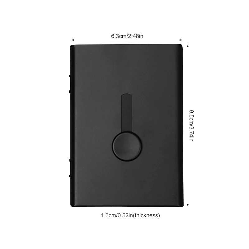 Business Card Holder Hand Push Card Case Bank Card Membership Cards Package Metal Ultra Thin Business Card Box Organizer 6