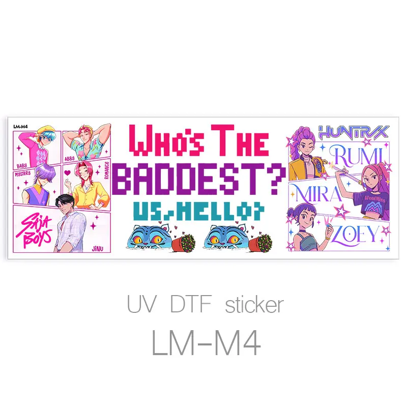 K-pop Demon Hunters UV Sticker Collection - Cartoon Crystal Gift Set