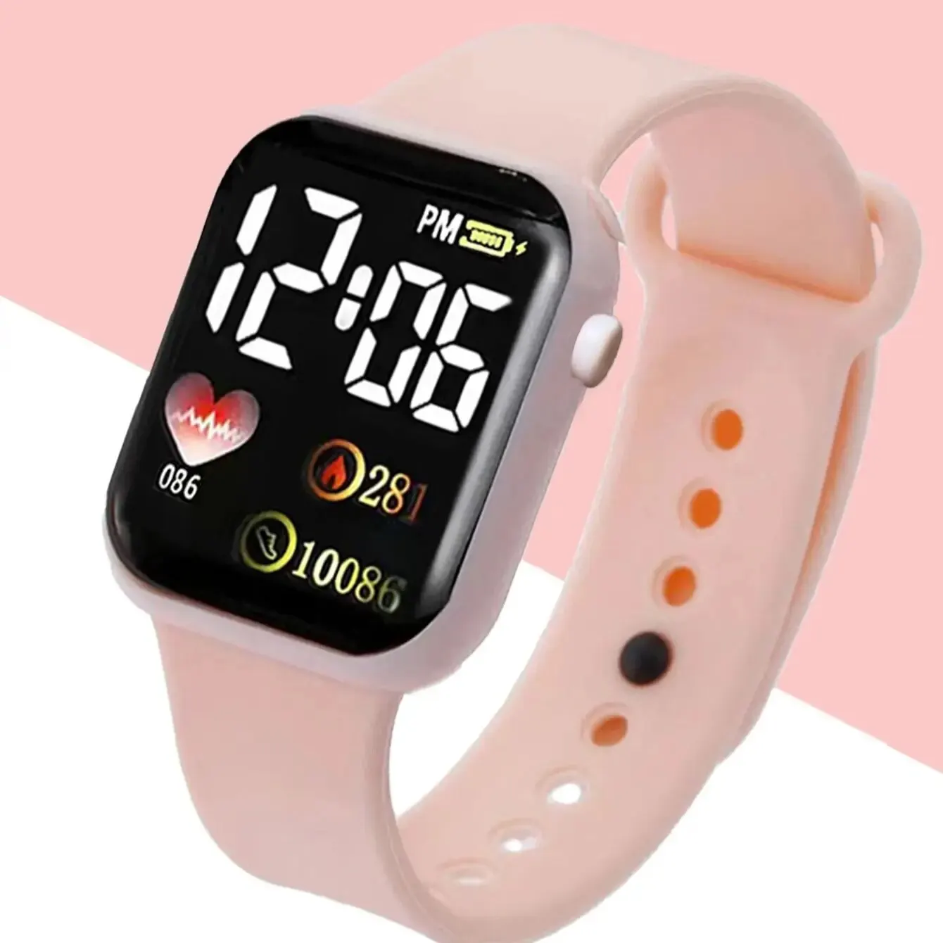 1pcs Ladies Love Pink Silicone LED Electronic Watch +1pcs Unicorn Crystal Bracelet Set for MOTHER'S Day Exclusive Gift 4