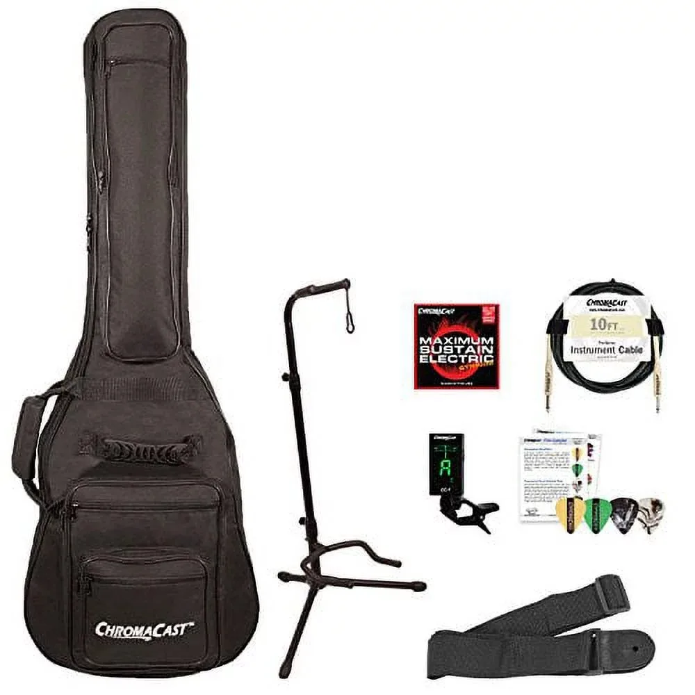 

Tuner Electric Guitar Electric Guitar Performer's Pack With Padded Guitar Case Stand Strap Instrument Musical Instruments Sports