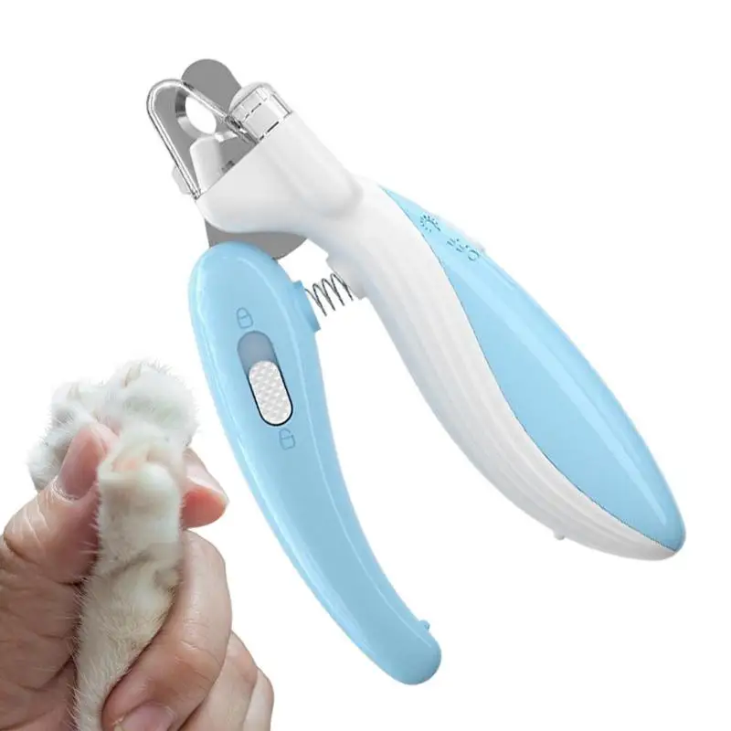 Professional Pet Nail Clippers With Led Light Pet Claw Grooming Scissors For Dogs Grooming Tool For Animals General Pet Supplies led light pet nail clippers for small large dogs electric nail grinder quiet cat paws nail grooming supplies pet accessories