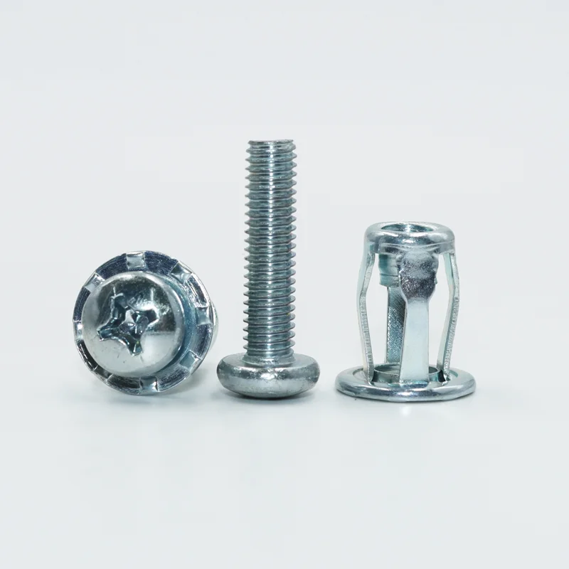 Total 50p Jack Nut Petal Screw Anchors Petal Expansion Plugs for Curtain Expansion Clamp Rivet Lock Bolt Board Wall Car License