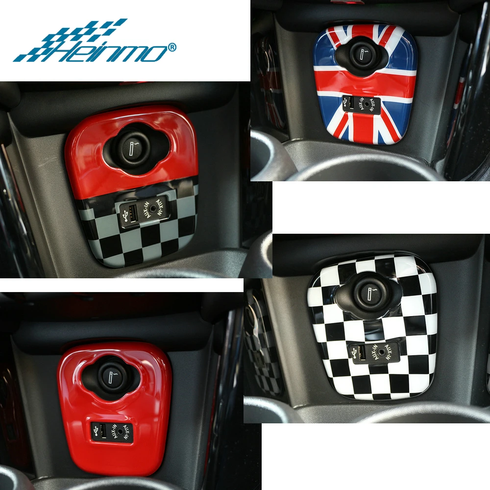 

Автомобильный Стайлинг, декоративные аксессуары для MINI Cooper F56, Автомобильный USB-прикуриватель, панель, крышка консоли, наклейка для MINI Cooper F55