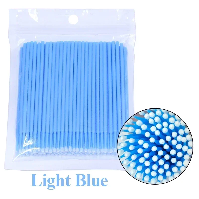 Cleaning Micro Cotton Brush Lash Extension 100Pcs Eyelash Swab Individual Eyelashes Microbrush Beauty Makeup Clean Remover Tools