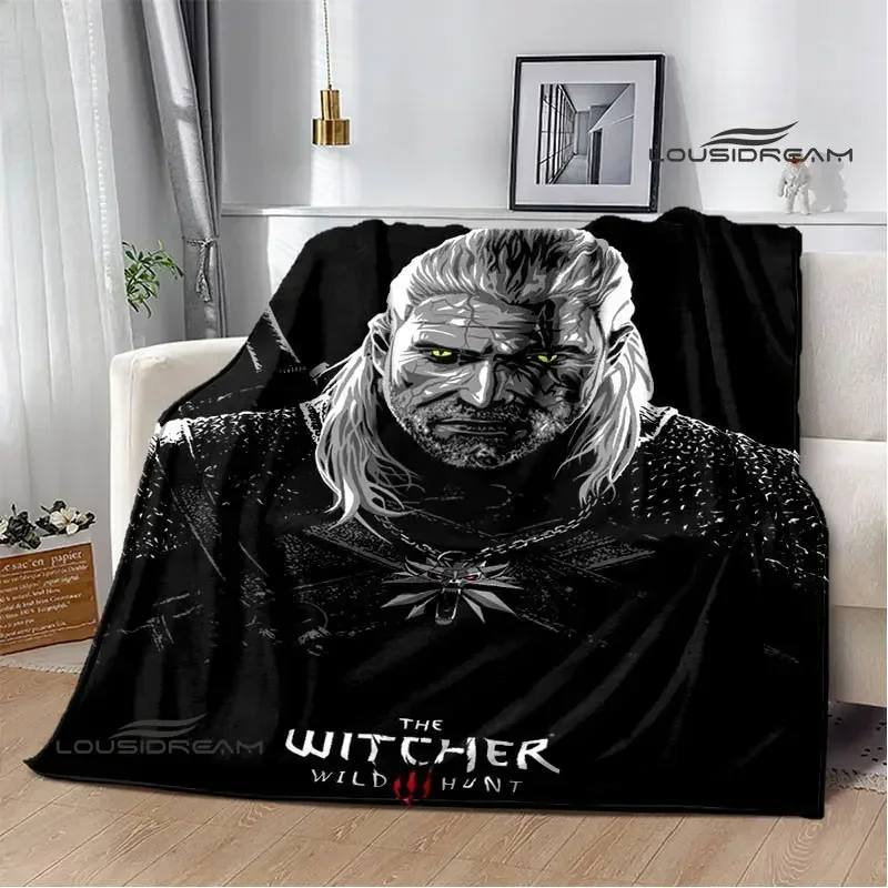 W-Witcher game Printing blanket Flange Warm blanket picnic blanket Home travel blanket bed linings Birthday Gift 6