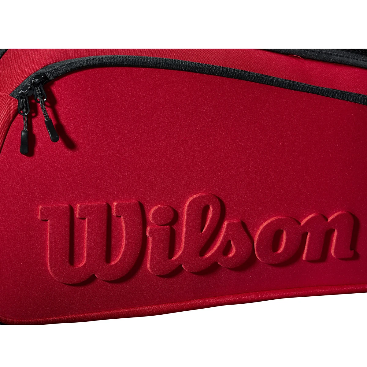 Wilson Embossed Logo Clash V2 Super Tour Tennis Bag For 6 Rackets PET Shell Racquet Backpack with Thermoguard Compartment Red