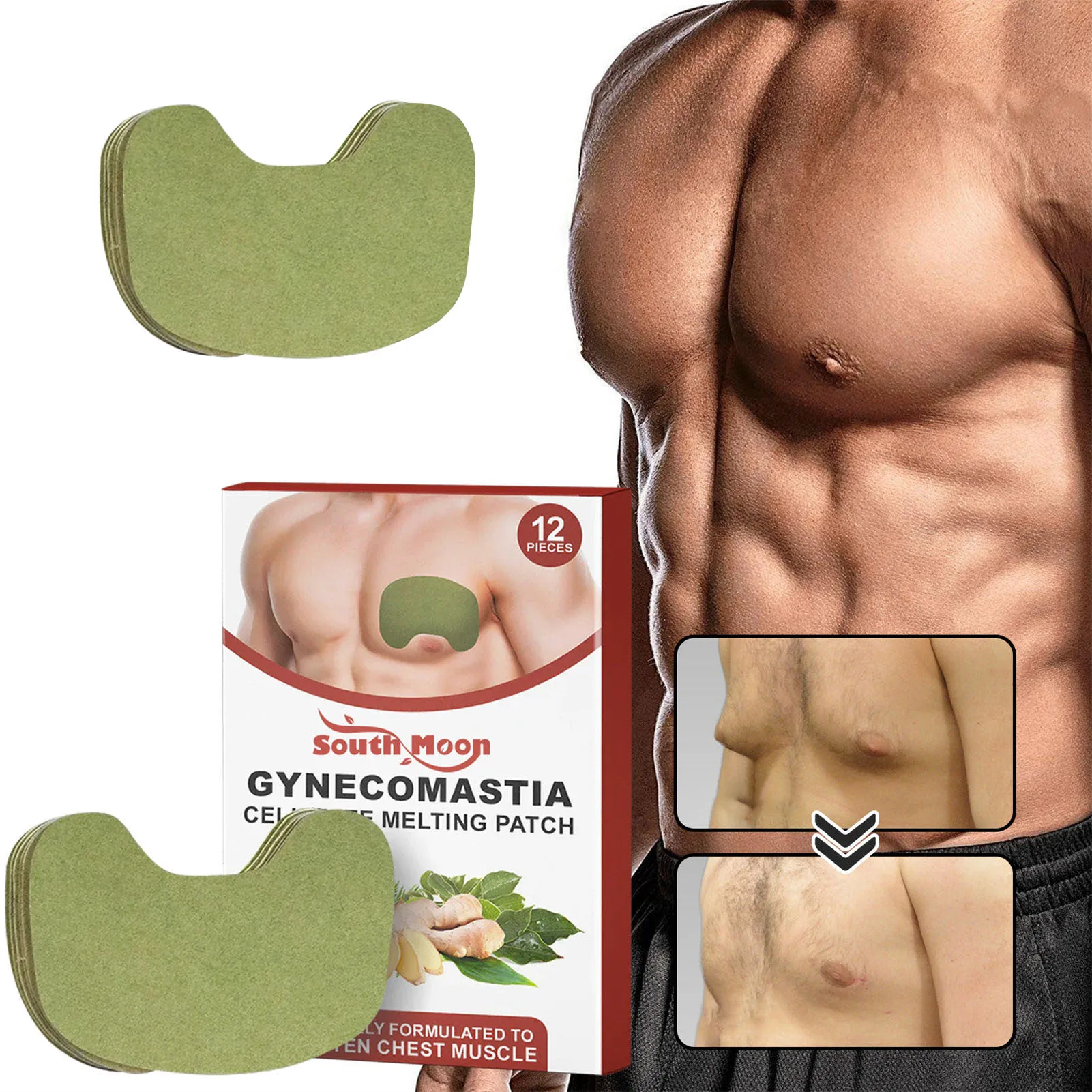 12pcs Men Invisible Breast Sticker Breast Upright Lifter Enlarger Patch for Boyfriends Husband Male Friends 4