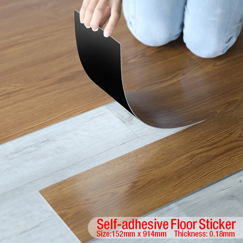 Wood Grain Floor Stickers Modern Xpe Foam Wall Sticker Waterproof Self