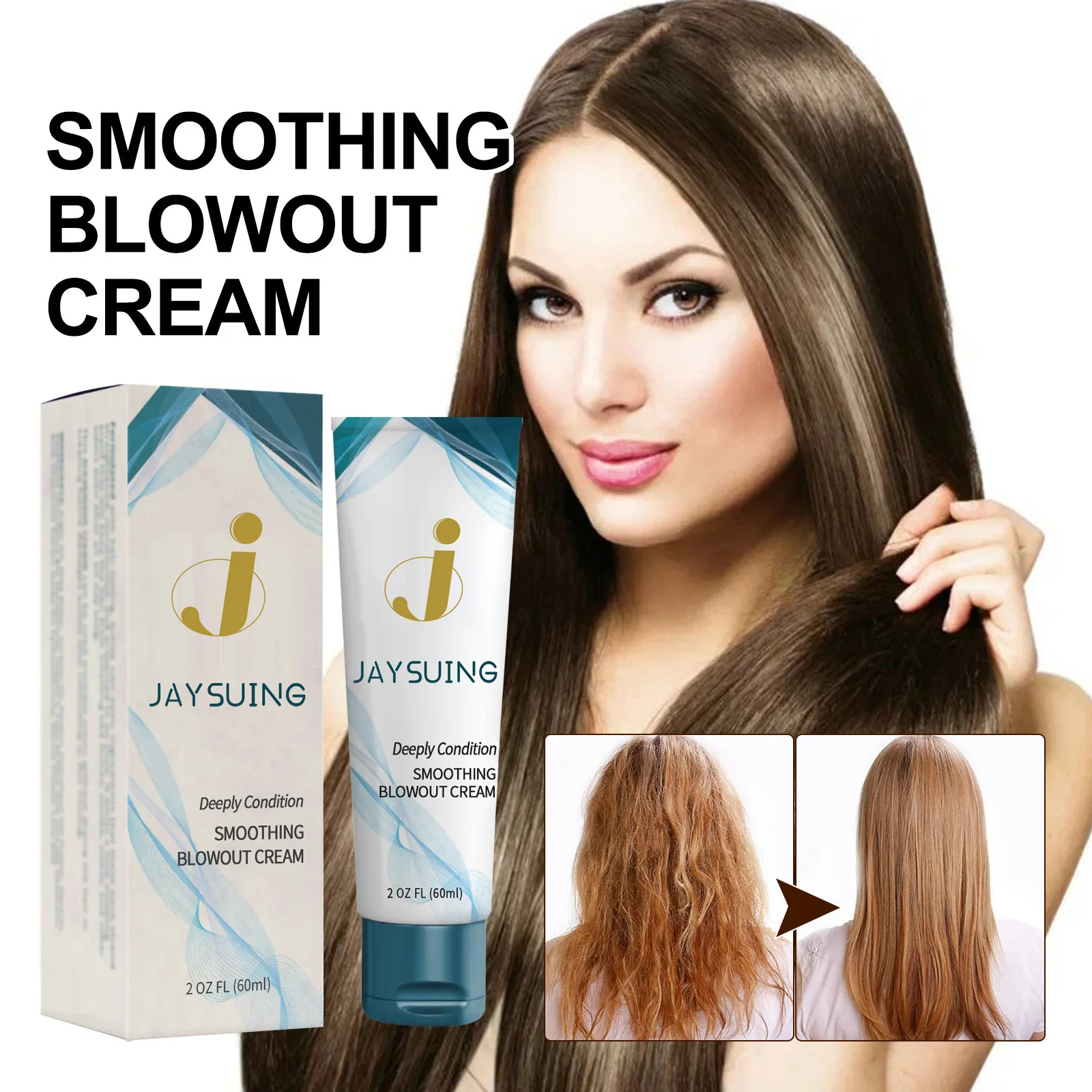 Description Picture 4 of itemStraightening hair cream to soothe restlessness repair damaged hair avoid straightening smooth beautiful hair correction cream