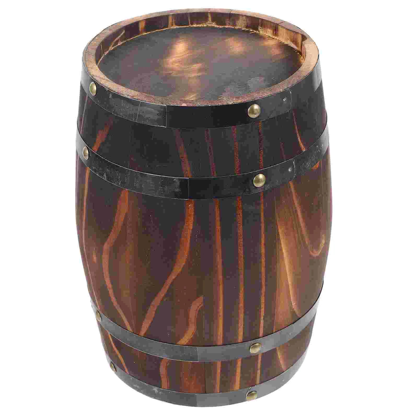 

Red Barrel Floor Decor Beer Decoration Whiskey Wooden Ornament Unique Barrels for