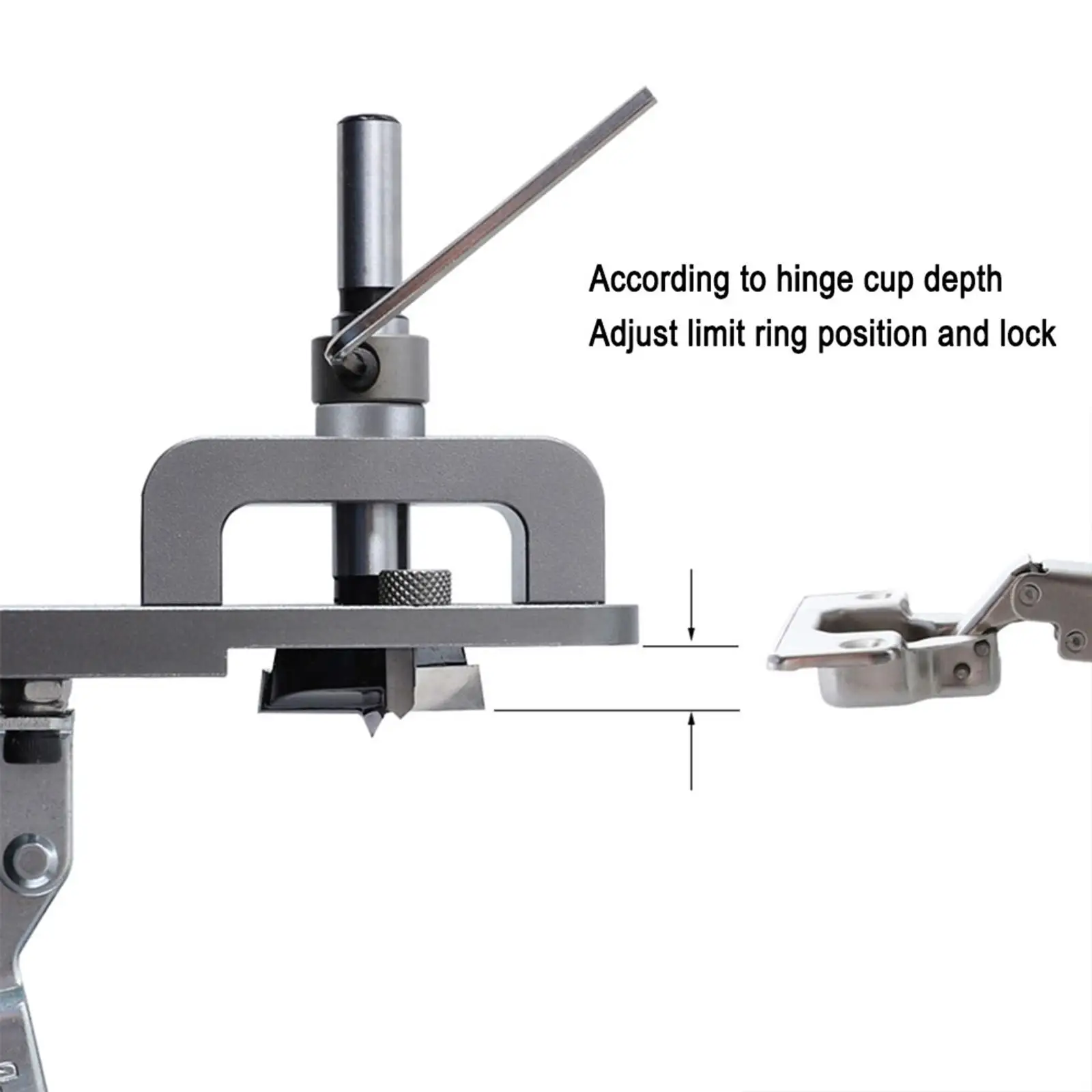 

35mm Concealed Door Hinge Jig Hole Punch Locator Kit Woodworking Tool Hinge Hole Drilling Jig for Door Cabinets Hinges Mounting