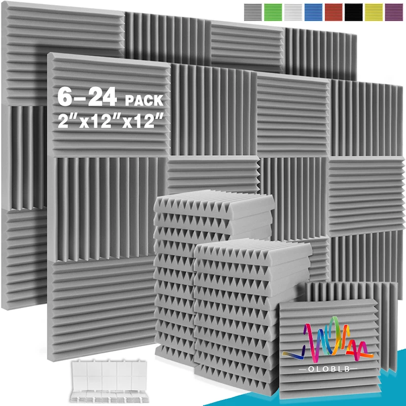 NoiseSoundabsorbingFoamsGrey61224PcsStudioAcousticSoundproof
