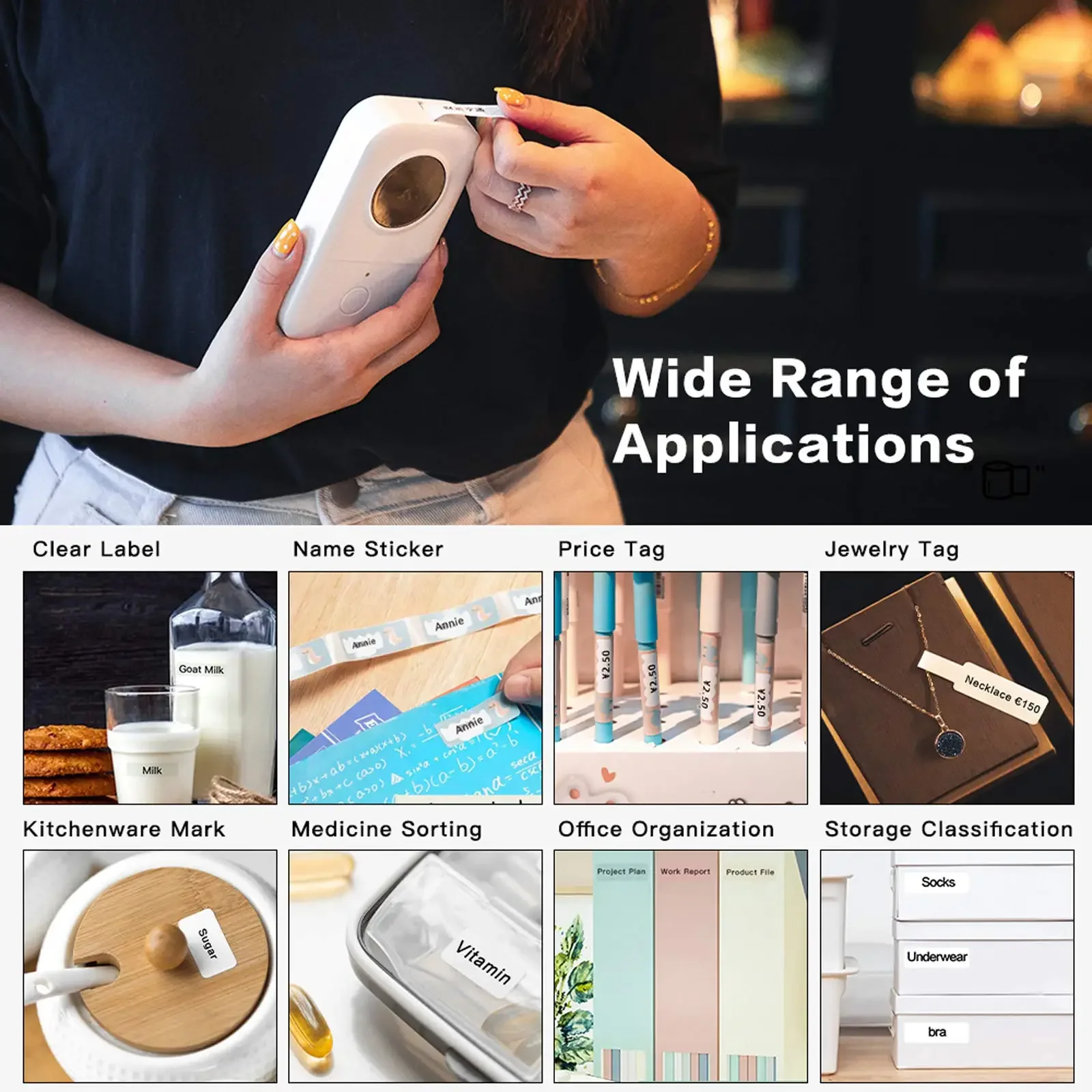 Label Laser Tapes 12x40mm Sticky Compatible with D30 Portable Label Printer Tape Label Print Paper for Office Holographic Silver