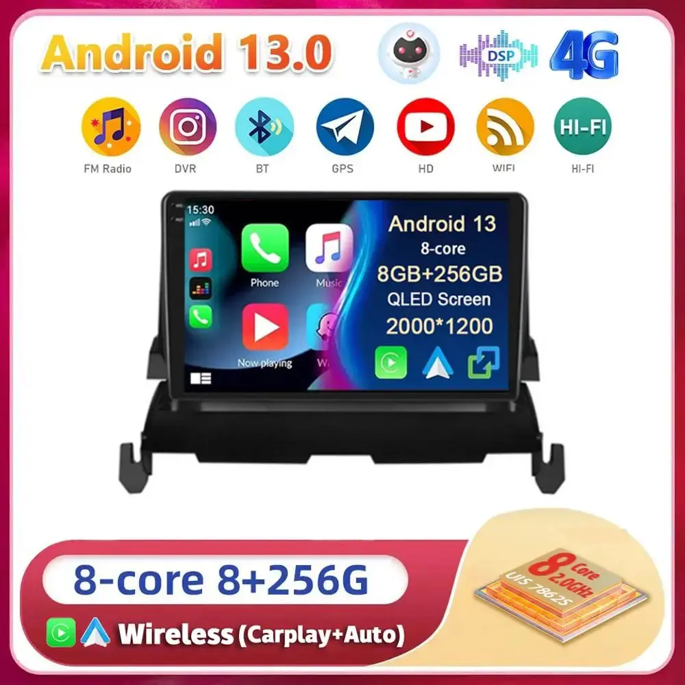 

Android 13 Carplay DSP WIFI+4G For DODGE Journey 2009 2010 2011 2012 Car Radio GPS Multimedia Player Stereo Head Unit 2din Audio