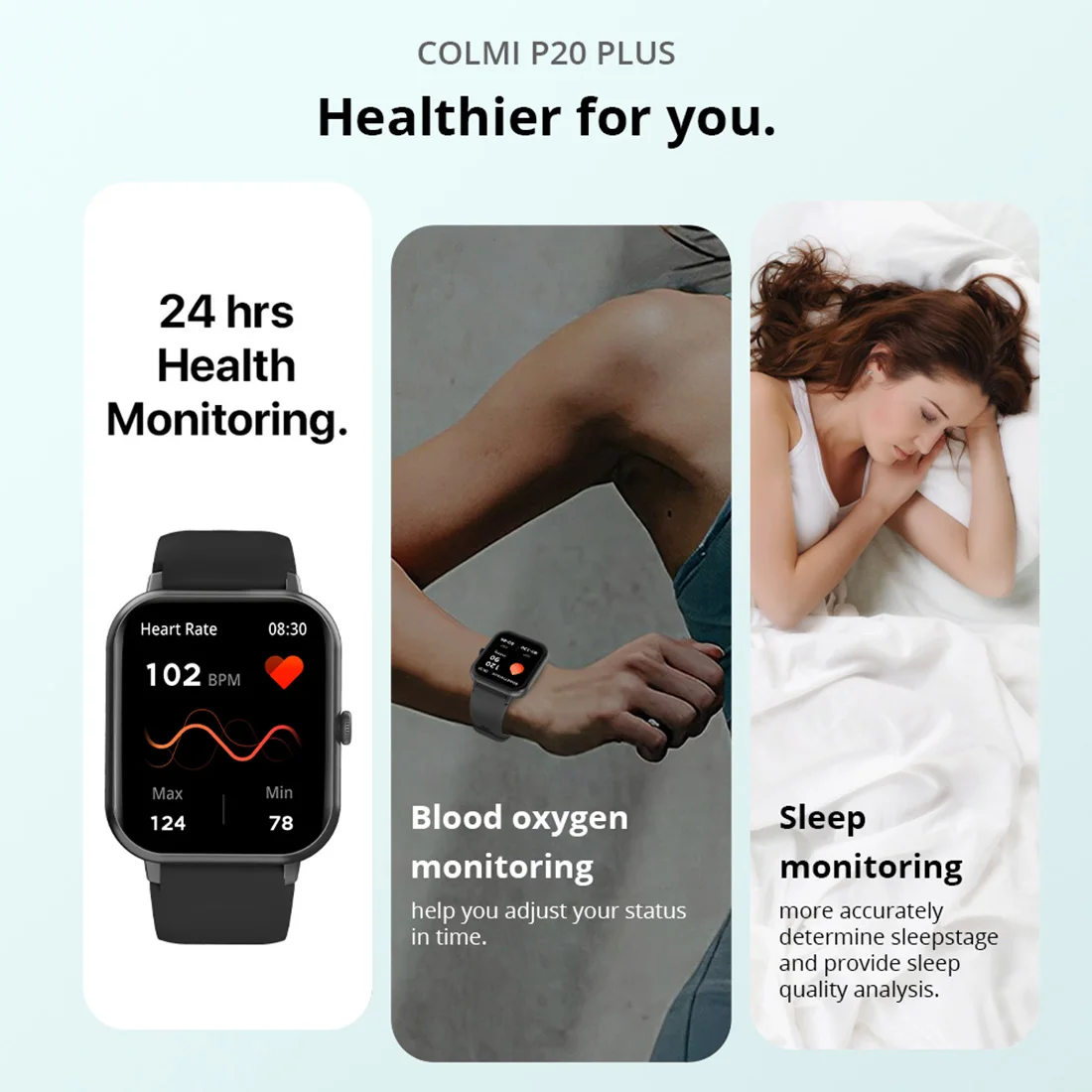 COLMI P20 ÷ 2023 Smartwatch 1.83 ġ  ȭ 100 +    ڵ   Ʈ ġ