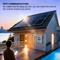 POWGROW Onduleur Solaire Hybride 12KW 48VDC Onde Sinusoïdale Pure 24V 220V 160A avec Contrôleur de Charge MPPT et Convertisseur Hors Réseau WIFI 4