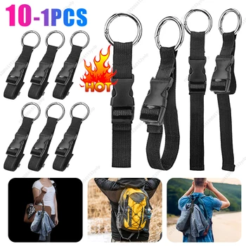 1-10PC Travel Luggage Fixed Strap with Release Buckle Backpack External Strap Anti-Theft Portable Luggage Strap Travel Accessory 1