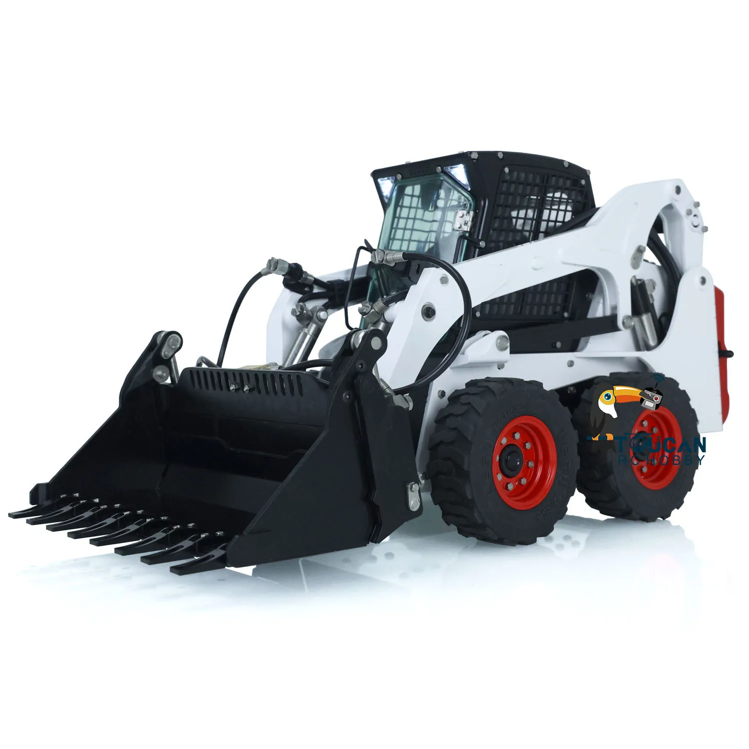 LESU 1/14 Hydraulic RC Loader Wheeled Skid-Steer Aoue-Lt5H I6S Radio Battery Charger Cars Model Toys For Adult Thzh1451-SMT9 2