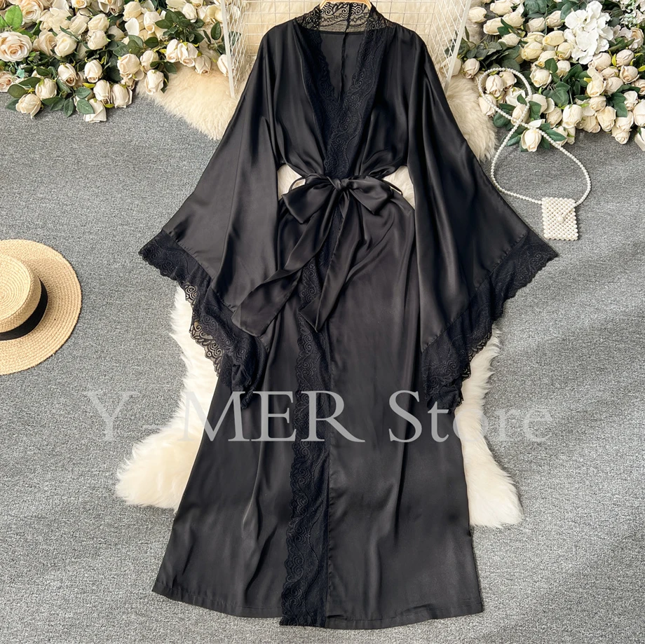 Ultra Long Birde Wedding Robe Dress White Kimono Lady Loose