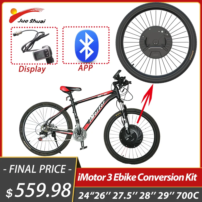 

36V 350W iMotor 3 Electric Bike Conversion Kit Front Drive 24/26/27.5/28/29Inch 700C Wheel All-In-One Electric Mountain Bike Kit