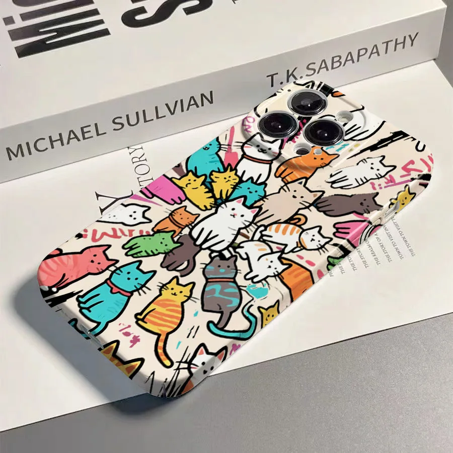 Charming Cat Design Phone Case