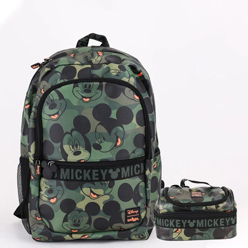 thumbnail image 1 of Mochila escolar Smiggle australiana auténtica, bonita mochila de Mickey verde militar de gran capacidad para estudiantes, bolsa de comida, regalo para estudiantes, 1 of 5