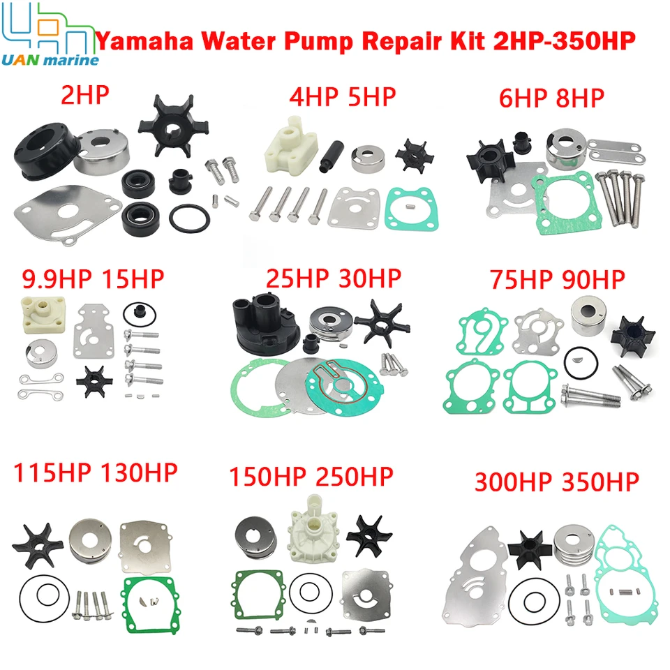Kit Turbine Pompe à Eau Pour Moteur Yamaha 150-250 HP - Pièce Rechange Hors-bord, Refroidissement Optimal