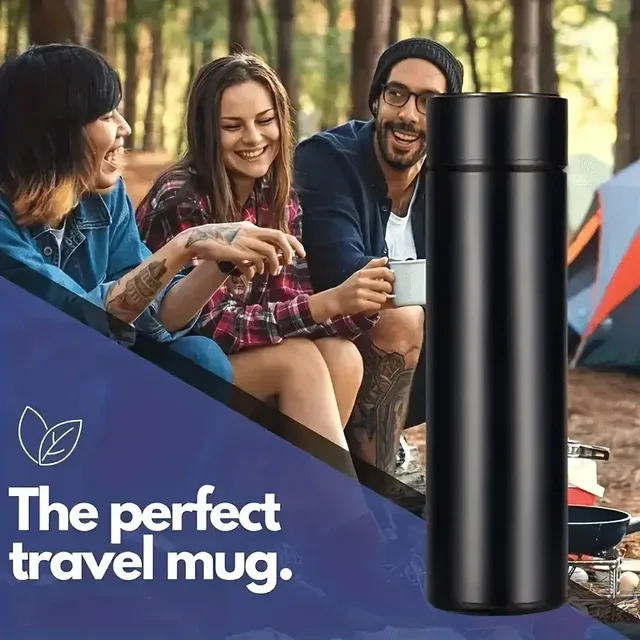 316Stainless Steel Smart Thermos MugLEDTemperature Display Touch Control Insulated Water Bottle Tea Separation ForChristmas Gift 4