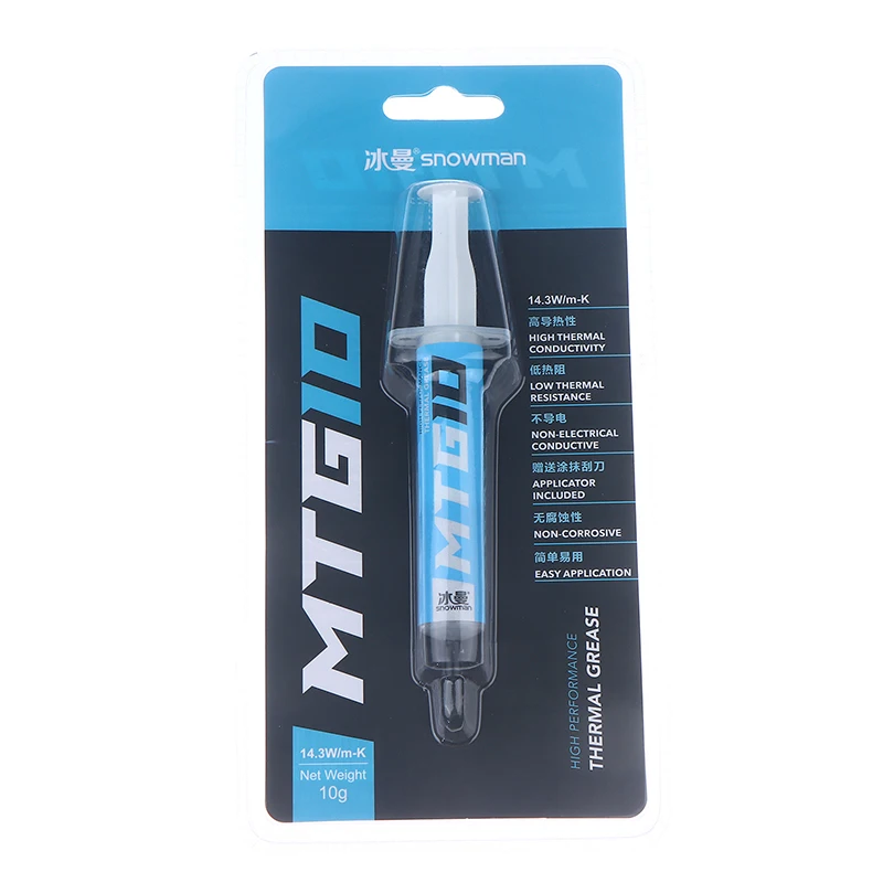 【C】1 Conjunto de Pasta Térmica Condutiva MTG5/MTG10 14.3W/mk 5g/10g para Placa Gráfica de Computador Desktop e Laptop