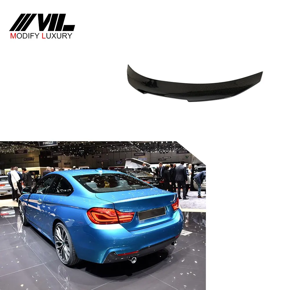 

Катушка заднего багажника из углеродного волокна для BMWs M4 Coupe F82 M4, спойлер, новый стиль, крылья заднего багажника из углеродного волокна 2014 - UP