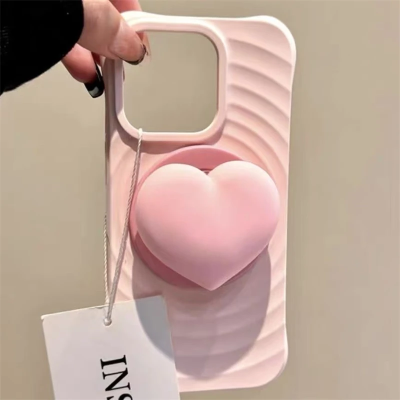 Liebe Herz Niedlichen Cartoon Für Magsafe Telefon Magnetische Griptok Ständer Für iPhone Lustige Faltbare Drahtlose Lade Fall Halter – Detail 5