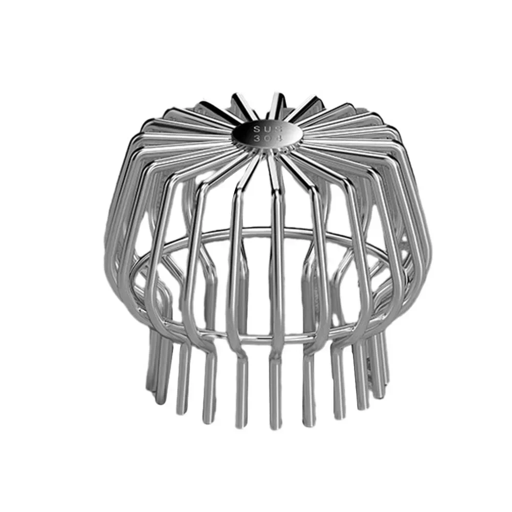 Gutter Guard Strainer 304 Stainless Steel Gutter Balloon Mesh Fittings Roof Drain Pipe Drain Filter For Leaves Debris