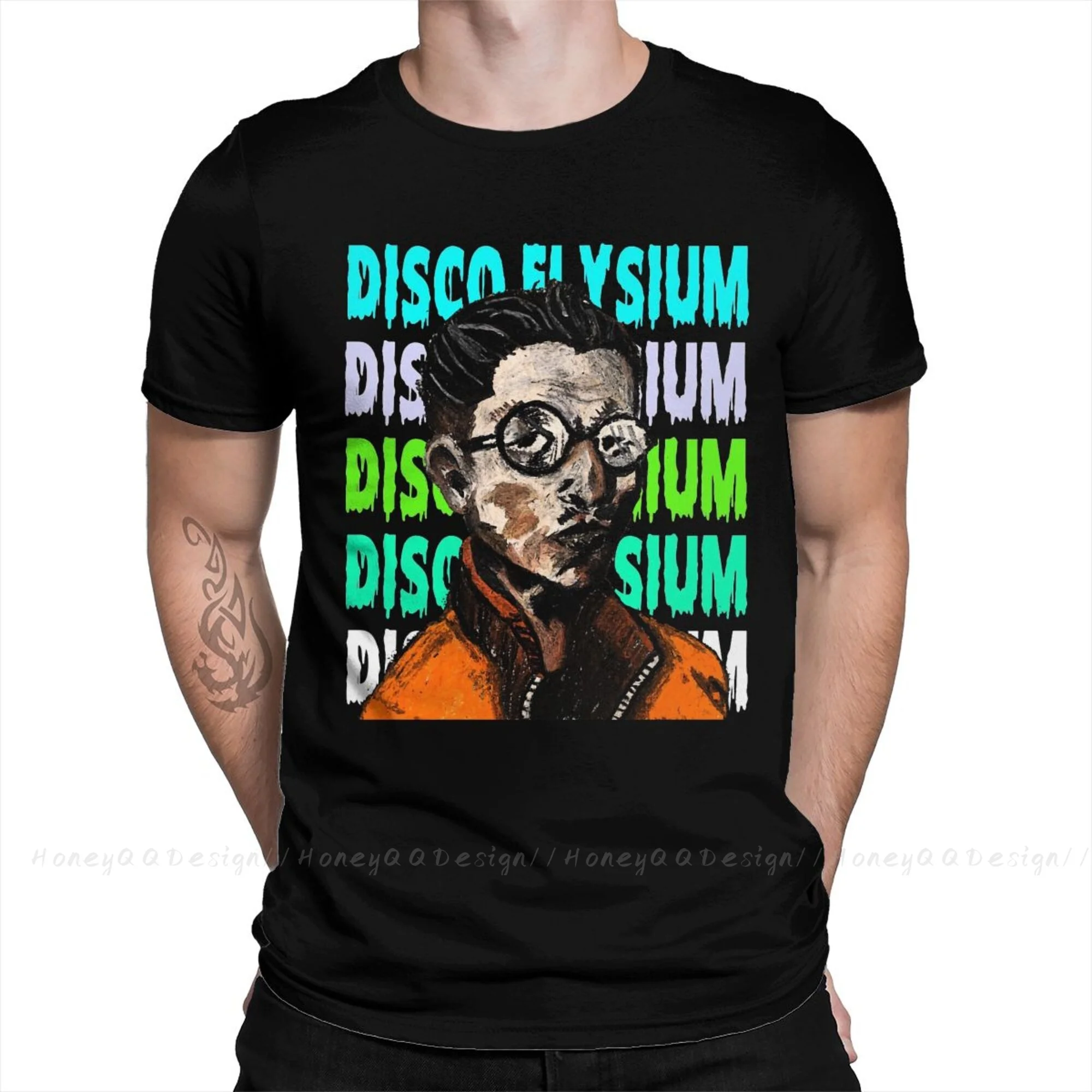 

Disco Elysium Revachol RPG 2021 New Arrival Tshirt Premium Scoop Unique Crewneck Cotton for Men Shirts Flus Size