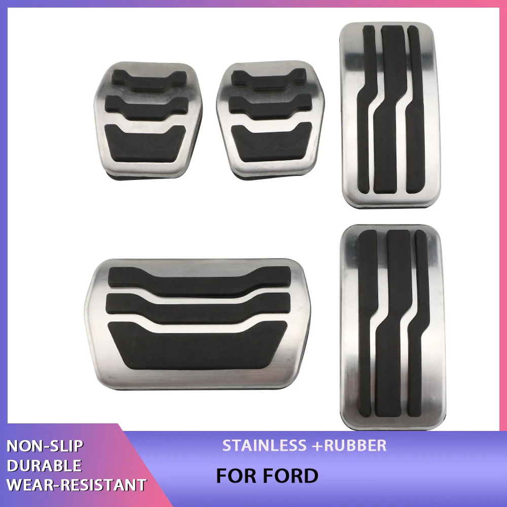 Stainless Car Pedals Covers for Ford Focus 2 3 4 MK2 MK3 MK4 Kuga