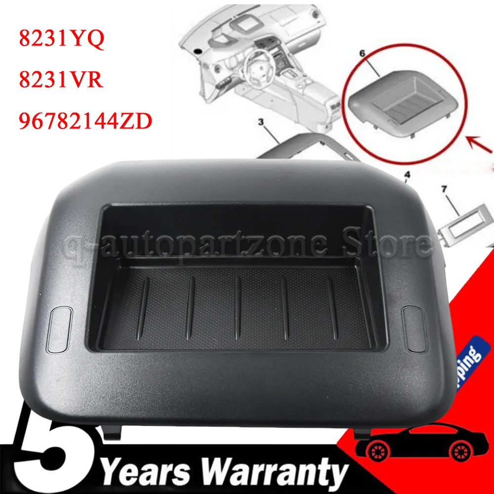 For Peugeot 3008 5008 Dashboard Sundries Box Center Console Storage Box Navigation Frame Middle Cover 8231YQ 8231VR 96782144ZD