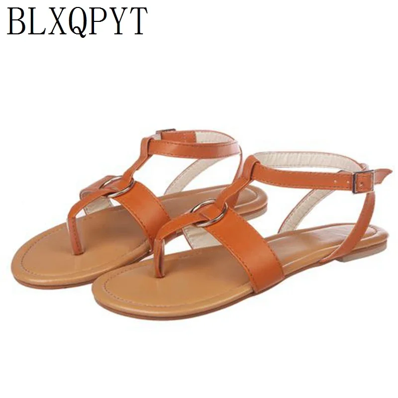 

BLXQPYT New Gladiator Sandals Big Size 34-52 Women Flip Flop Tenis Feminino Summer Shoes woman Casual Home Beach Slippers 1926