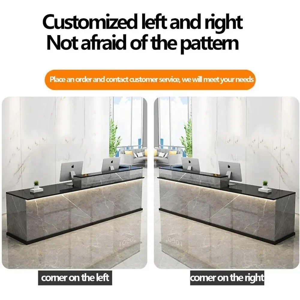 Cashier Company Front Desk Cashier Desk Reception Counter Simple Modern Simple Corner bar Table Company Reception
