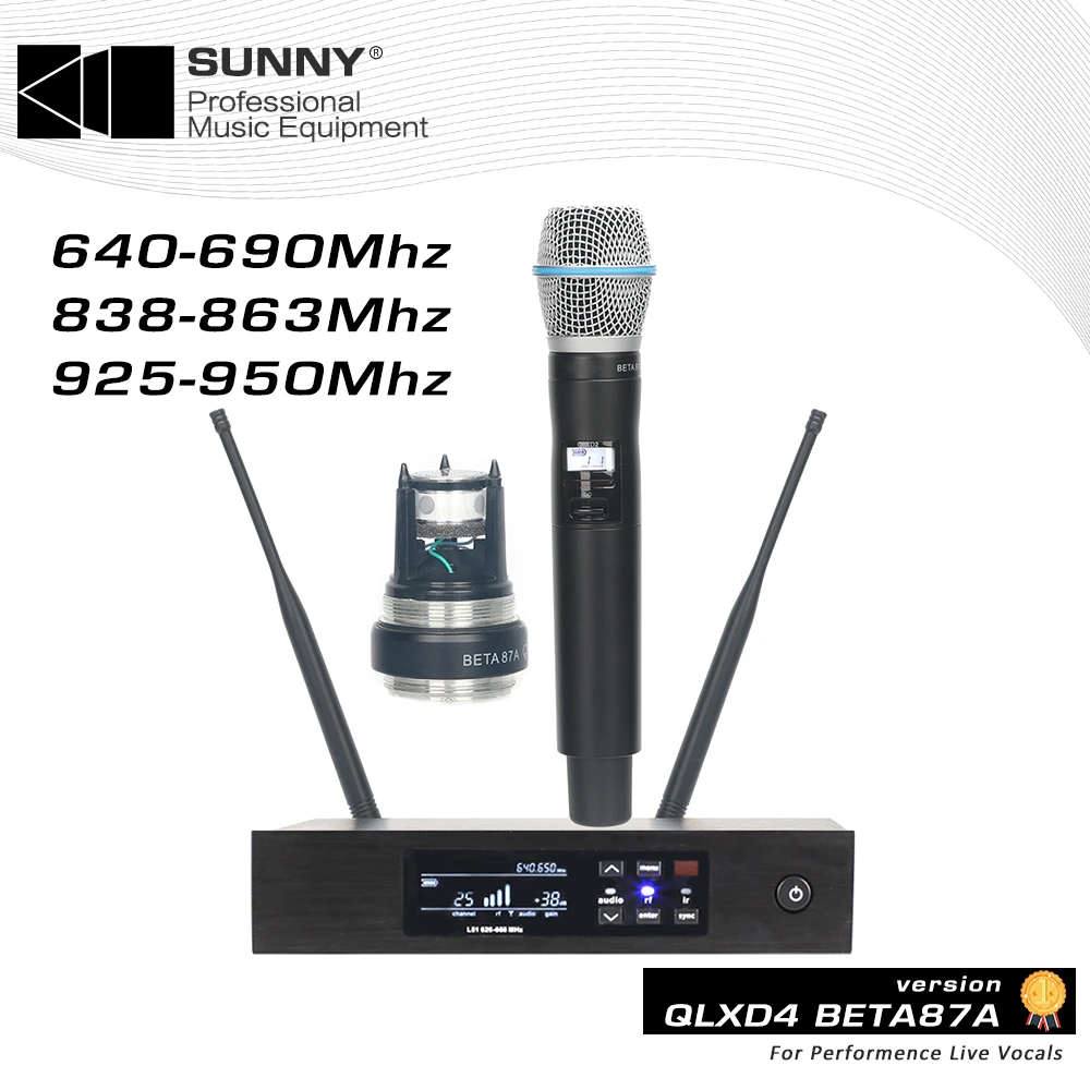 Qlxd4 Qlxd24 Beta87a Beta87 Capacitive Mic Uhf Digital Diversity