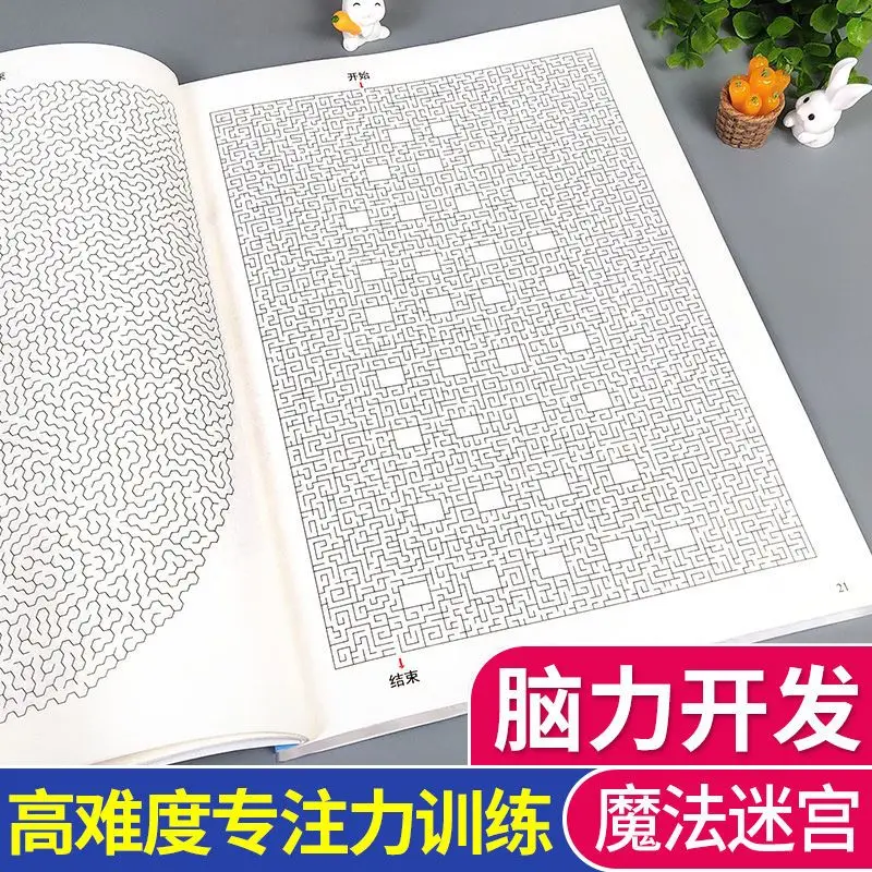 Maze Book High Difficulty Maze Focus Training Thinking Game Training Book Intellectual Development