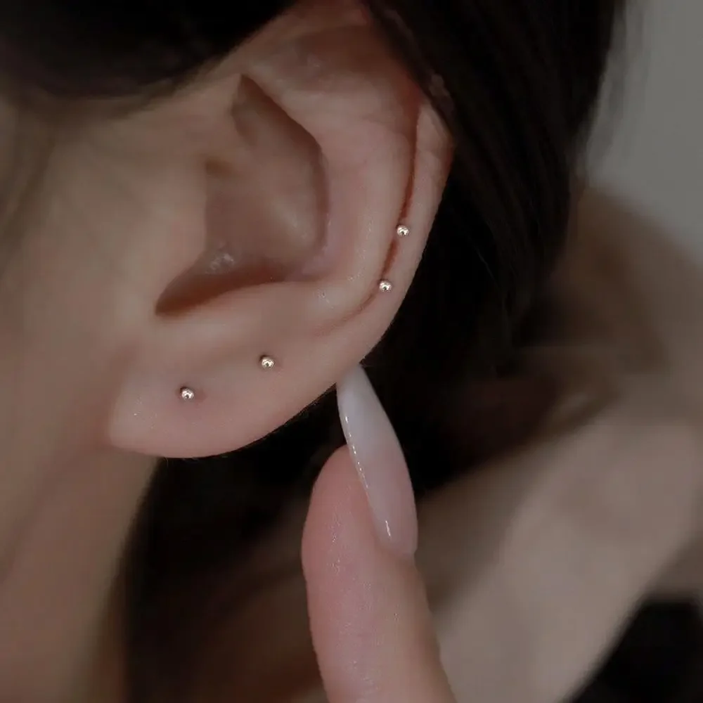 2025 New Small Ball Earrings Female Trendy Simple and Cute Sleeping Without Wearing Teen Ear Pierced Jewelry for Women 4