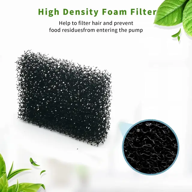 12 Pack Cat Water Fountain Sponge Filters, Replacement Foam Filters for 67oz/2L Pet Fountain 65oz/1.85L Dog Drinking Fountain 4